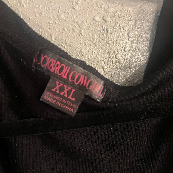 Rock & Roll Cowgirl Womens Hoodie XXL black southwestern country grunge punk - Picture 5 of 11